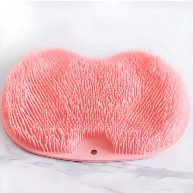 Silicone body and foot scrubber for exfoliating skin and deep cleansing bath brush