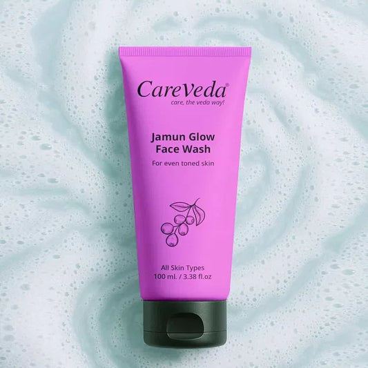 CareVeda Jamun Glow Face Wash 100ml for brightening, oil control and even toned skin