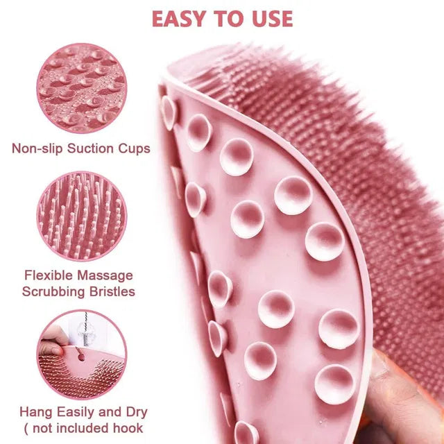 Silicone Multiuse Body & Foot Scrubber | Soft Exfoliating Bath Brush for Deep Cleansing & Massage