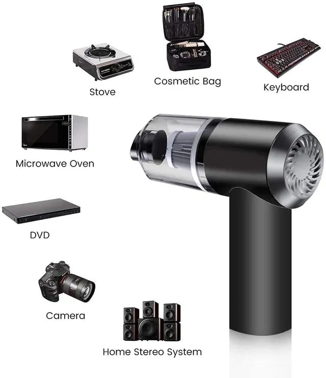 Air duster wireless 2 in 1 vacuum cleaner portable rechargeable cleaning device for keyboard electronics car and home use